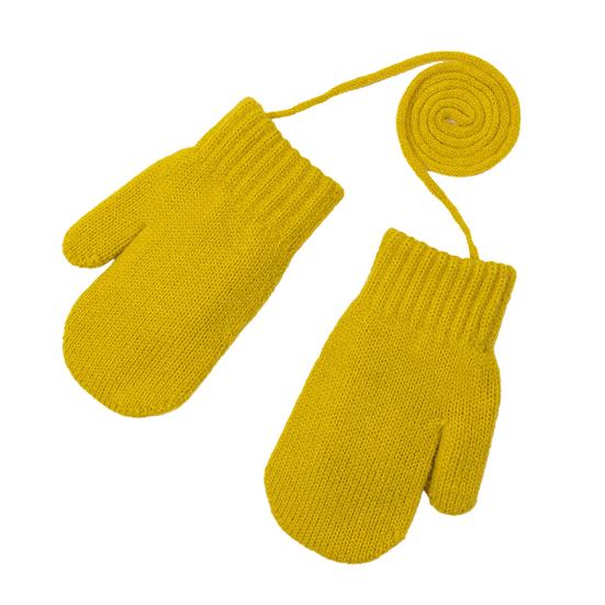 Kids Winter Gloves Warm Thickened Full Finger Mittens Knitted Gloves with Rope for Boys