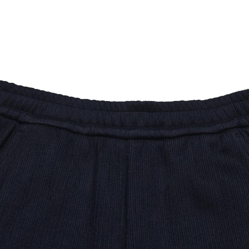 FILA Heritage Classic Striped Stretch Comfortable Knitted Loose Straight Leg Casual Pants Women bottoms Legendary-Blue F11W548607FNV