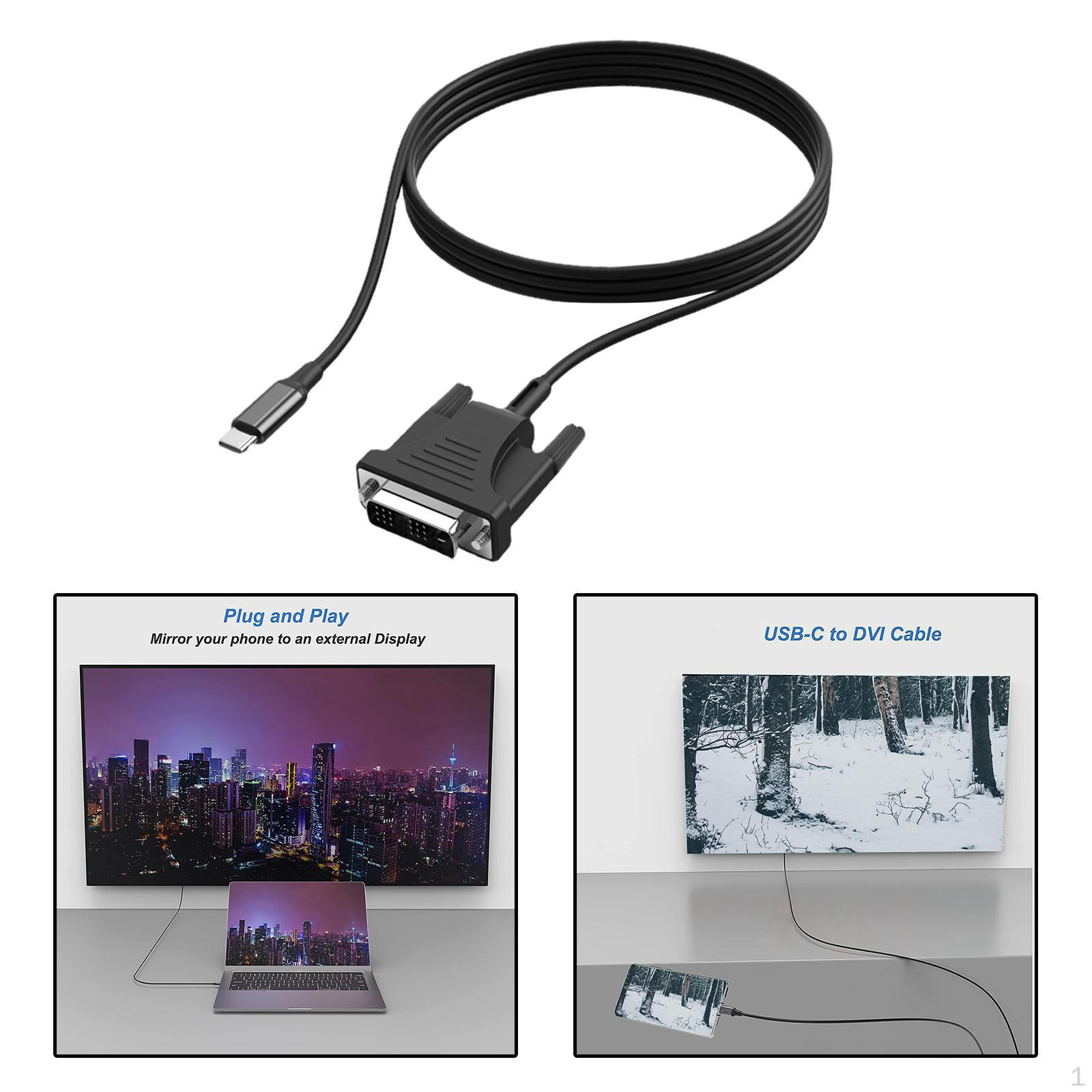 

Кабель USB C в DVI, штекер, многоразовый, простой в установке, электронный тип