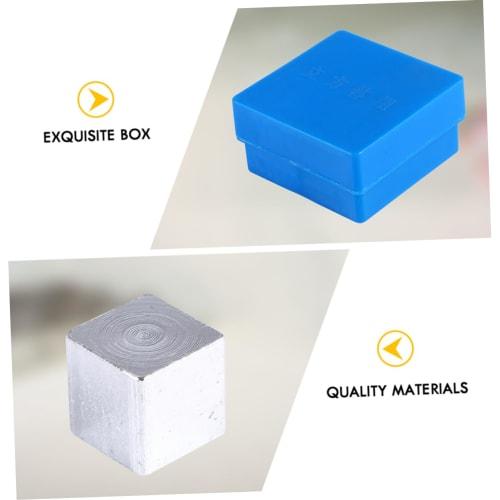 Healvian 8-Piece Density Lab Cube Set, 2-Inch Copper, Iron, Aluminum, and Wood Cubes for Thermal and Specific Gravity Studies, Includes Educational St