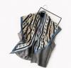 Retro black cashew flower triangle scarf women's autumn and winter high sense fashion versatile silk scarf temperament scarf shawl accessories