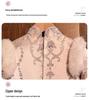 Winter 2025 Girls' Fleece-Lined Hanfu Dress: New Year Fairy Style, Traditional Children's Costume