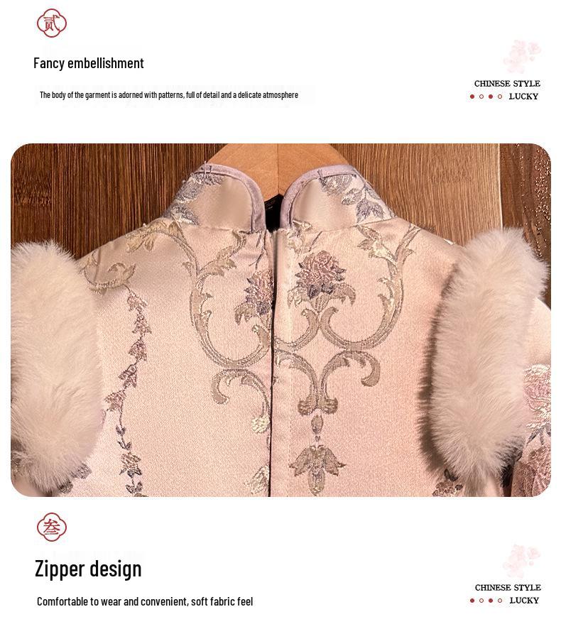 Winter 2025 Girls' Fleece-Lined Hanfu Dress: New Year Fairy Style, Traditional Children's Costume