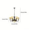 1:12 Dollhouse Miniature Retro Lamp Chandelier Light Working Ceiling Lamp Light Furniture Model Dollhouse Livingroon Scene Decor