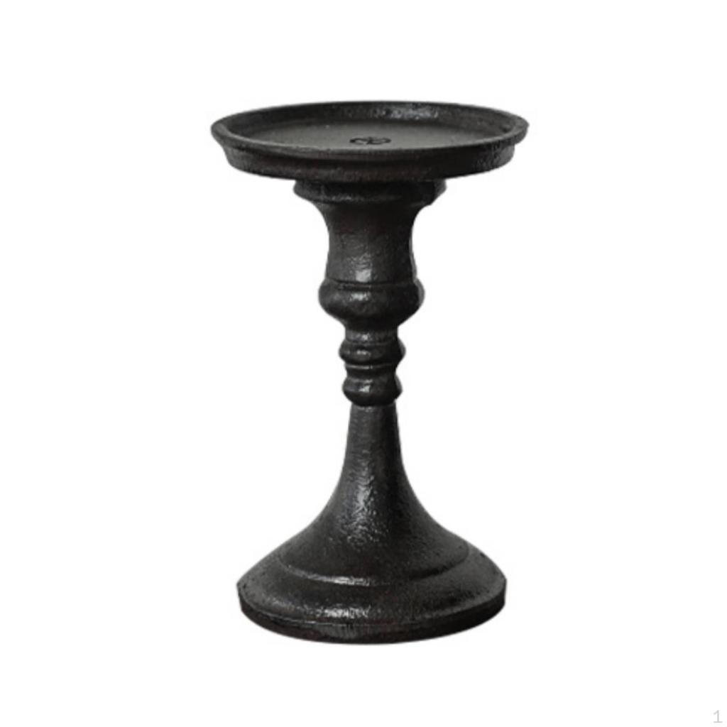 Tabletop Candle Holder Antique Metal VintageStyle Candlestick for Dining Table,