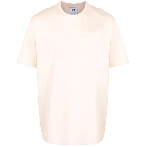 Y-3 T-Shirts Men's White Crew Neck Moderate Straight Fit HG6231