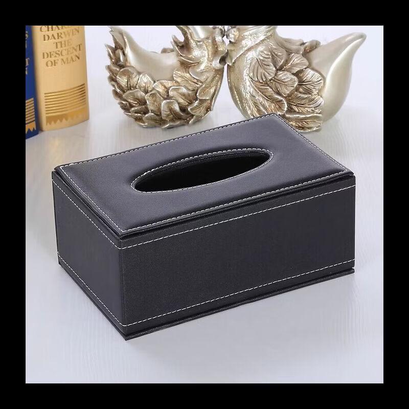 NHZHIW Faux Leather Desktop Tissue Box
