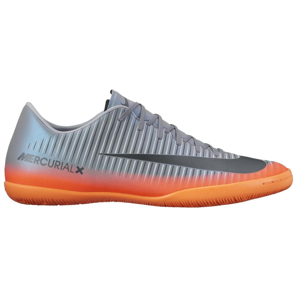 Nike Mercurial X Victory CR7 IC/IN Indoor Soccer Shoes Unisex Sneaker Silver Orange 852526-001
