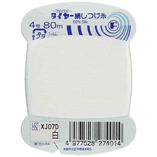 

Fujix Tire [Шелковая наметочная нить] Нет. 4 80м цв.401 Белый