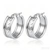 Direct supply multi-layer stainless steel earrings women's trend light luxury versatile earrings plated 18k earrings fashion