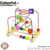 Wooden Stringing Beads for Toddlers 1-3: Animal & Fruit Blocks for Early Education & Hand-Eye Coordination