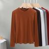 Crew Neck Long Sleeve Knitted Sweater Early Autumn New Women's Clothing Can Be Worn Outside with High-end Temperament Bottoming Shirt Top