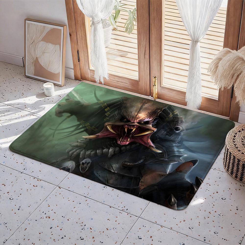 

Character T The Predator Floor Mat Eco Flannel Doormat Non Slip Odorless Indoor Floor Rug Soft Short Plush Home Mat 50x80cm