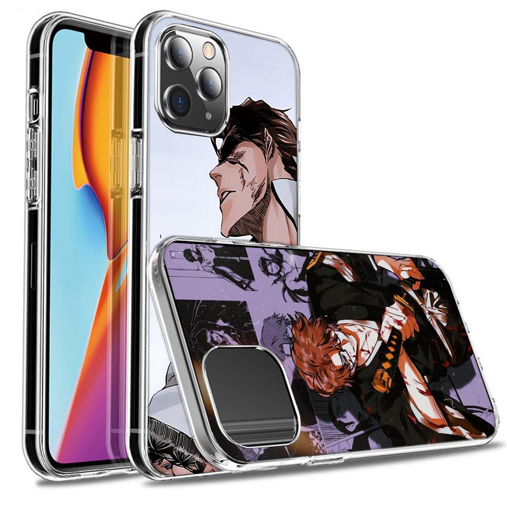 Bleach Aizen Sousuke Phone Case For Iphone 16E 15 Pro 14 Plus 17E 16 17 Pro Max Air 11 12 13 Mini Shockproof Capa Cute Cover