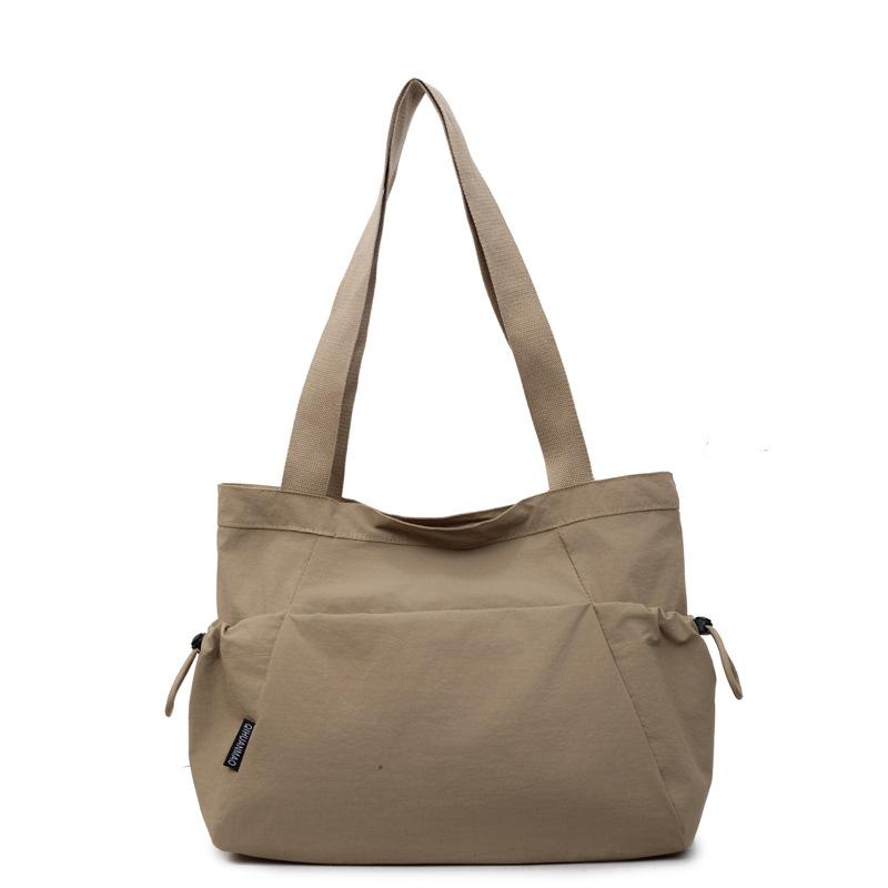 Новая дорожная сумка-тоут женская легкая нейлоновая ткань досуг спортивная сумка большая вместимость плечевая портативная универсальная сумка хаки