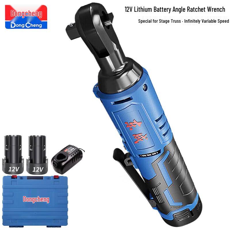 Беспроводная угловая трещотка Dongcheng, штекер CN (адаптер в комплекте) 45Nm