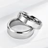 6mm Double Beveled Tungsten Steel Smooth Ring 8mm Tungsten  Anti-scratch Simple Men's Ring