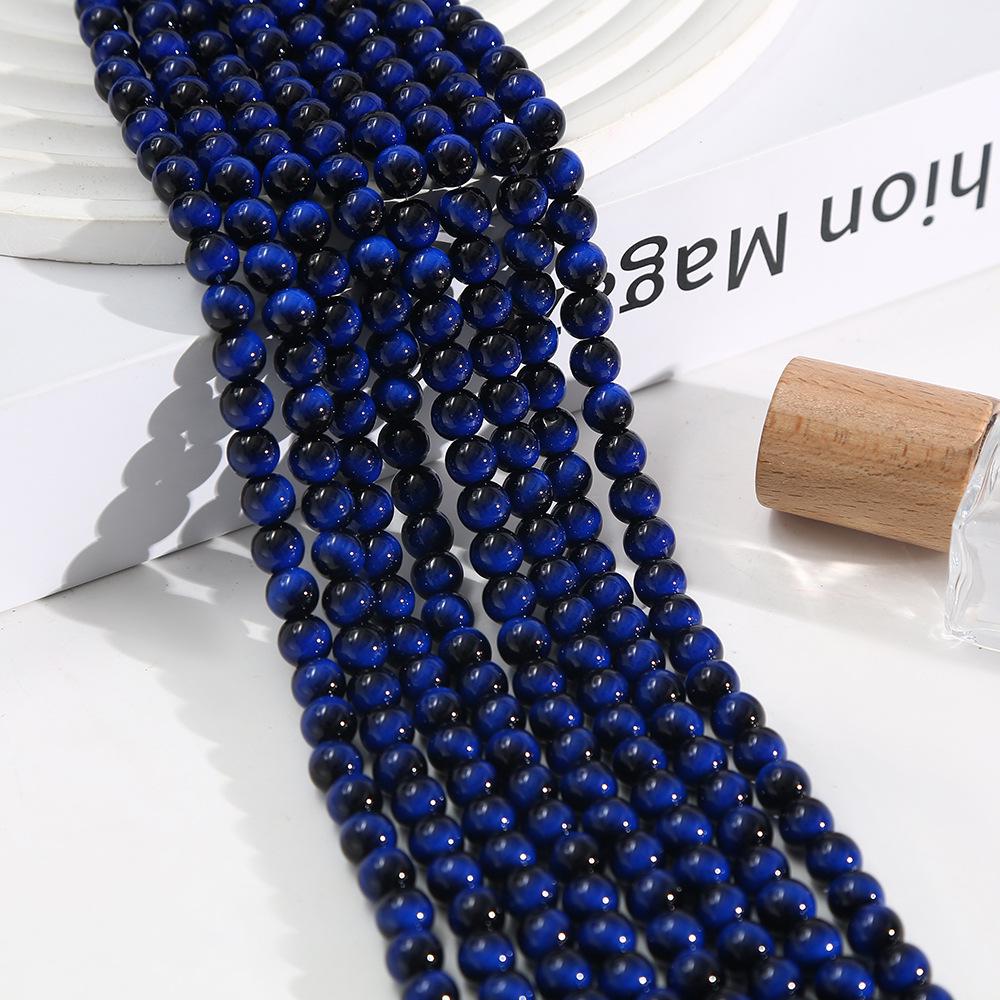 

High-Quality Imitation Yellow Tiger Eye Gemstone Glass Beads for DIY Bracelets and Ornaments 8mm, approx. 100 beads