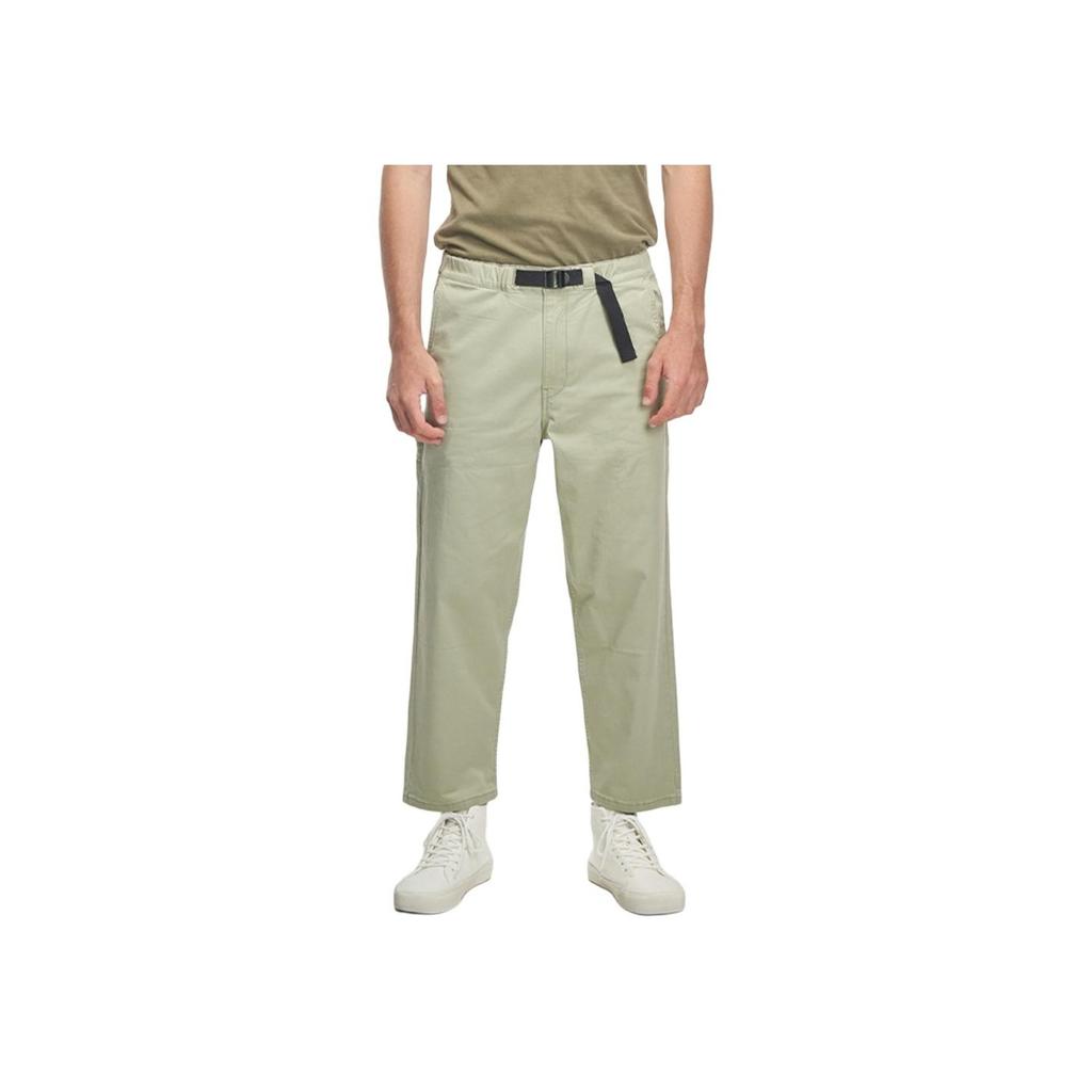 Levis Color Block Belt Decorated Comfortable Low Waist Nine Point Casual Pants Men Bottoms Green A1045-0001
