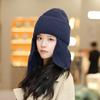 Korean Solid Color Earmuff Knitted Hat Winter Keep Warm Versatile Beanie For Women