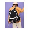 Korean K-POP Elements Pattern Backpack Fashion Casual High Quality USB Zipper Backpack K-POP Combination Pattern Backpacks