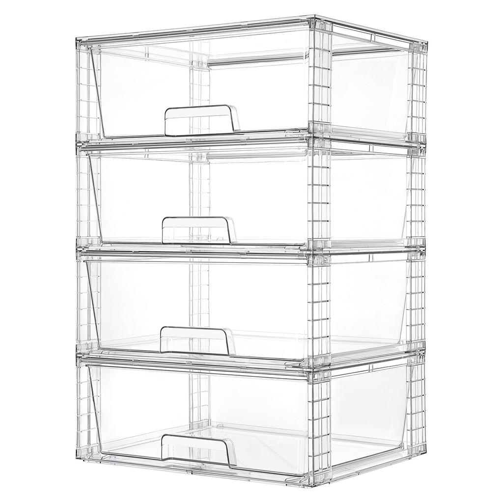 New cross-border detachable cosmetics storage box 12inch assembled transparentPETDesktop Storage Box Manufacturer Wholesale