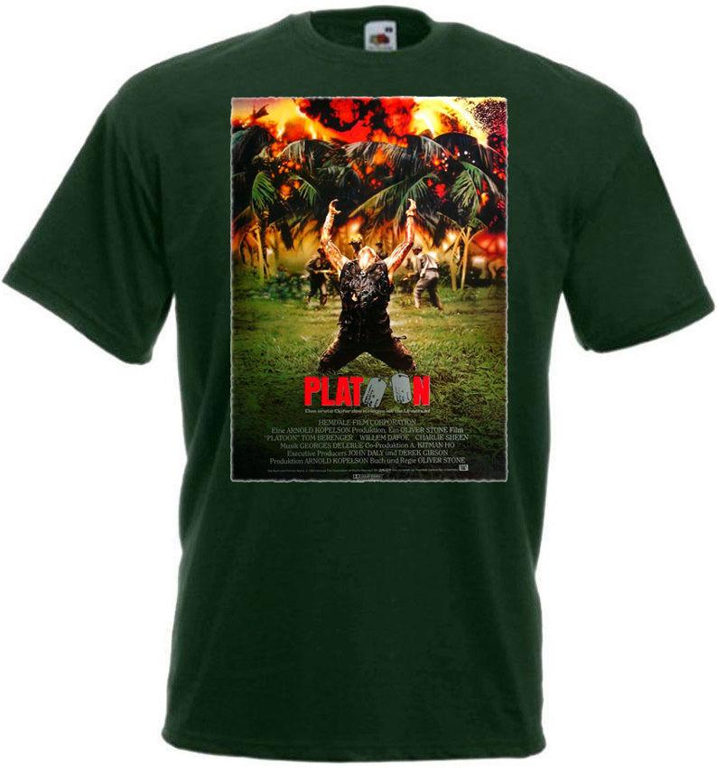 PLATOON ver.3 Movie Poster T-shirt green all sizes S