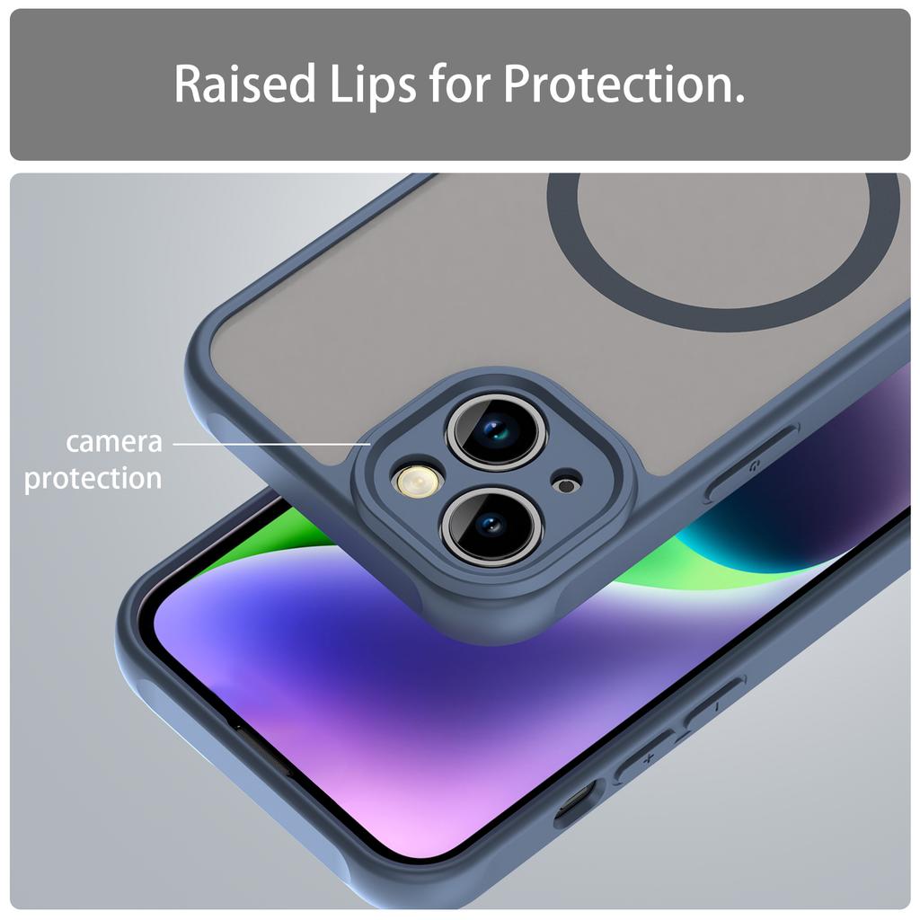 For iPhone 15 Case Compatible with MagSafe Anti Drop PC + TPU Phone Cover