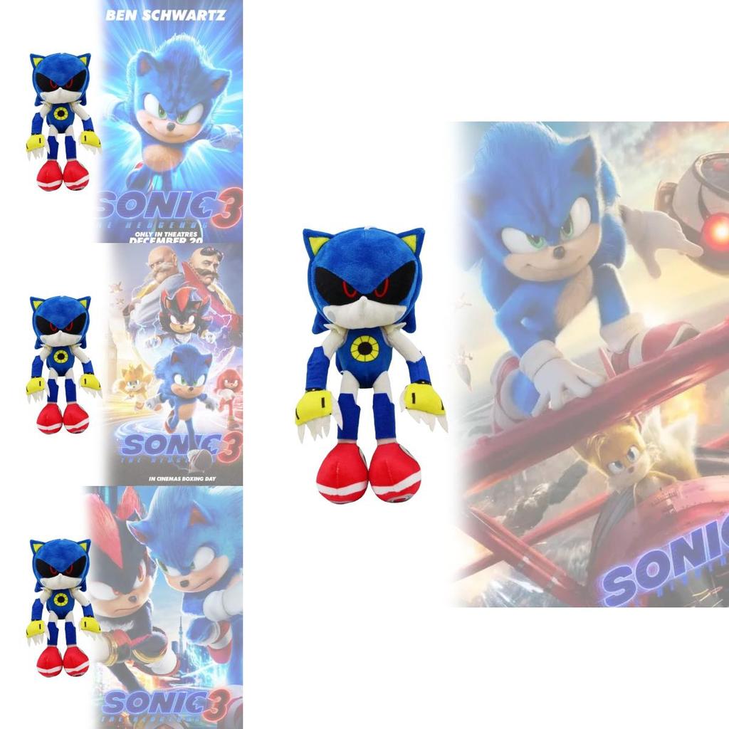 Sonic The Hedgehog Plüschtier mit superweichem Kurzflor für Kinder Geschenk