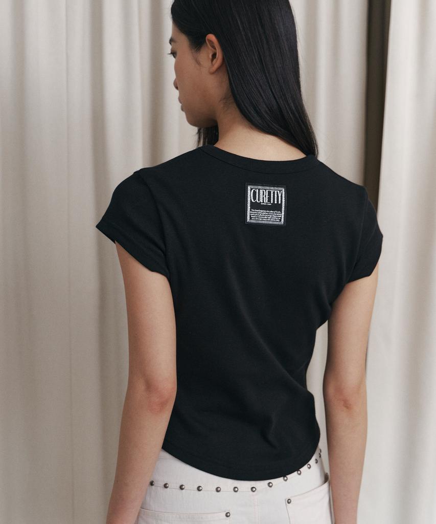 Kyuliti C 90S Line Basic T-Shirt_Black