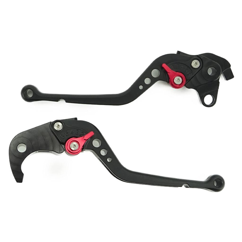 H61 Schwarz Honda Kompatibel mit CBR1000RR SC57 und CB1000R SC60 (rot) Brems-/Kupplungshebel, 6-stufig verstellbar,