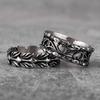 Lucky Olive Branch Stainless Steel Mens Rings Trendy Punk Amulet for Male Boyfriend Biker Jewelry Creativity Gift Wholesale