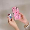 Magnetic Hello Kitty Bracket Phone Casing For Iphone 17 16 Pro Max 17 Air 15 14 12 13 11 Pro Max 16 12 13 Mini Plating Case