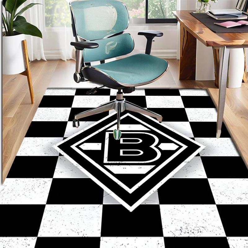 Borussia Monchengladbach Pattern Rug, Indoor/Outdoor Mat, for Picnic, Gameroom, Bedroom, Office, Living Room, Home Decor Carpet, Birthday Gift