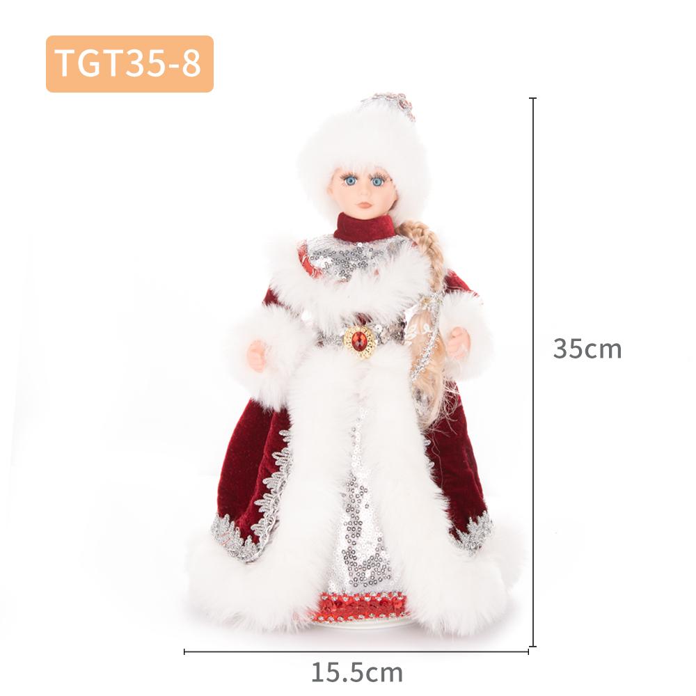 Santa Claus Snow Maiden Candy Kyblík s taškou na ukládání hudby Plyšová panenka Vánoční dekorace Dárky Nový rok Ozdoby Dekor