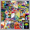 51 Creative Colorful Trendy Stickers for Journals, Skateboards, and Cars