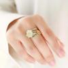 925 Sterling Silver Jewelry White Jade Plum Blossom Flower Finger Rings for Women Wedding Party Jewelry For Girls Friend Gift