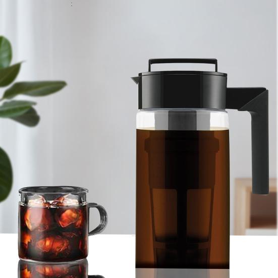 Cold Brew kaffetrakter vannkoker med filterhåndtak design Lufttett forsegling Lekkasjebestandig iskaffe tekoker vannkoker