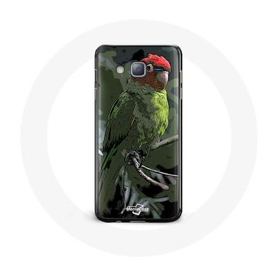 Cover per Samsung Galaxy j3 2016 Pappagallo Pionus Rosso Verde