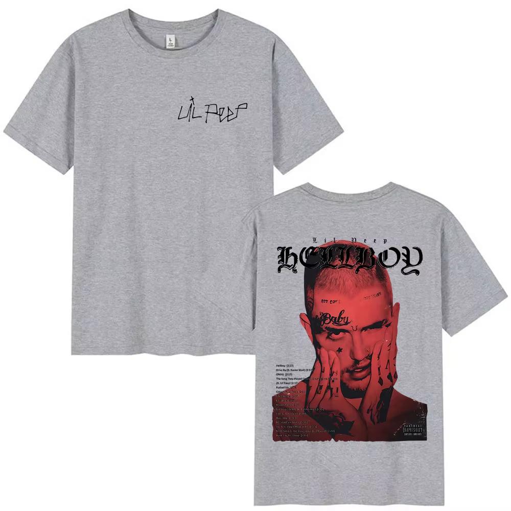 Rapper Lil Peep Album Graphic T Shirt Men's Vintage Style Clothing T-shirts Man Casual Cotton Short Sleeve T-shirts