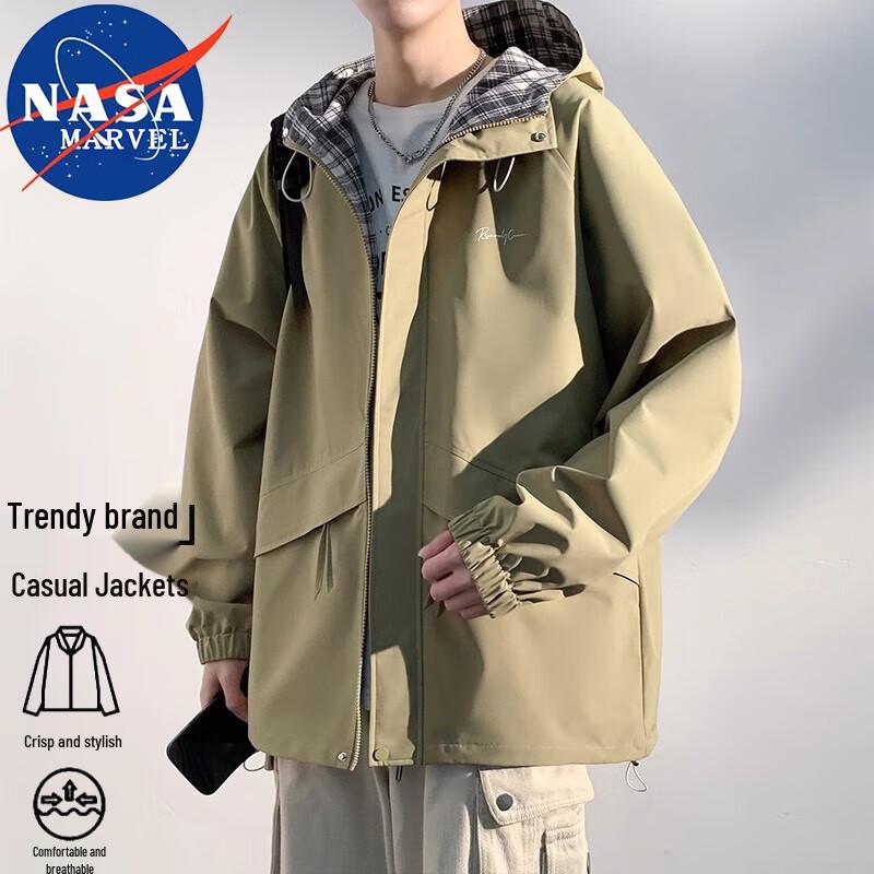 

NASA MARVEL Men s Spring/Autumn Hooded Outdoor Jacket M