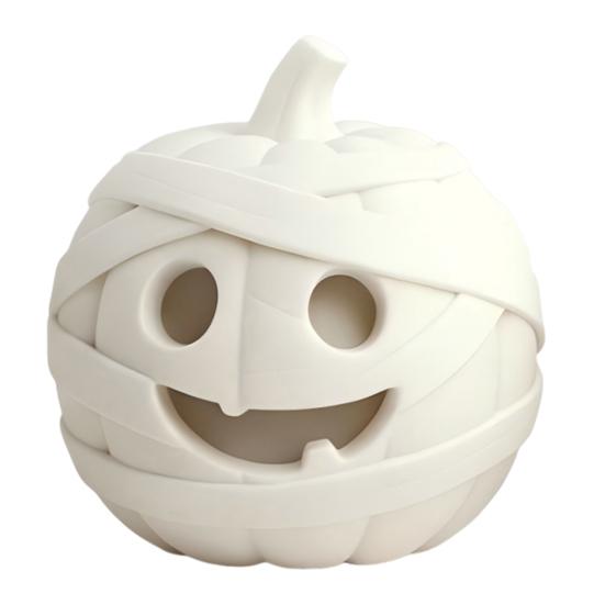 Halloween Tabletop Decor 3D Printed Mummy Figurine, Blank DIY Paintable Bandage Ghost Pumpkin Statue, Handmade Collectible Figure Mini Desktop