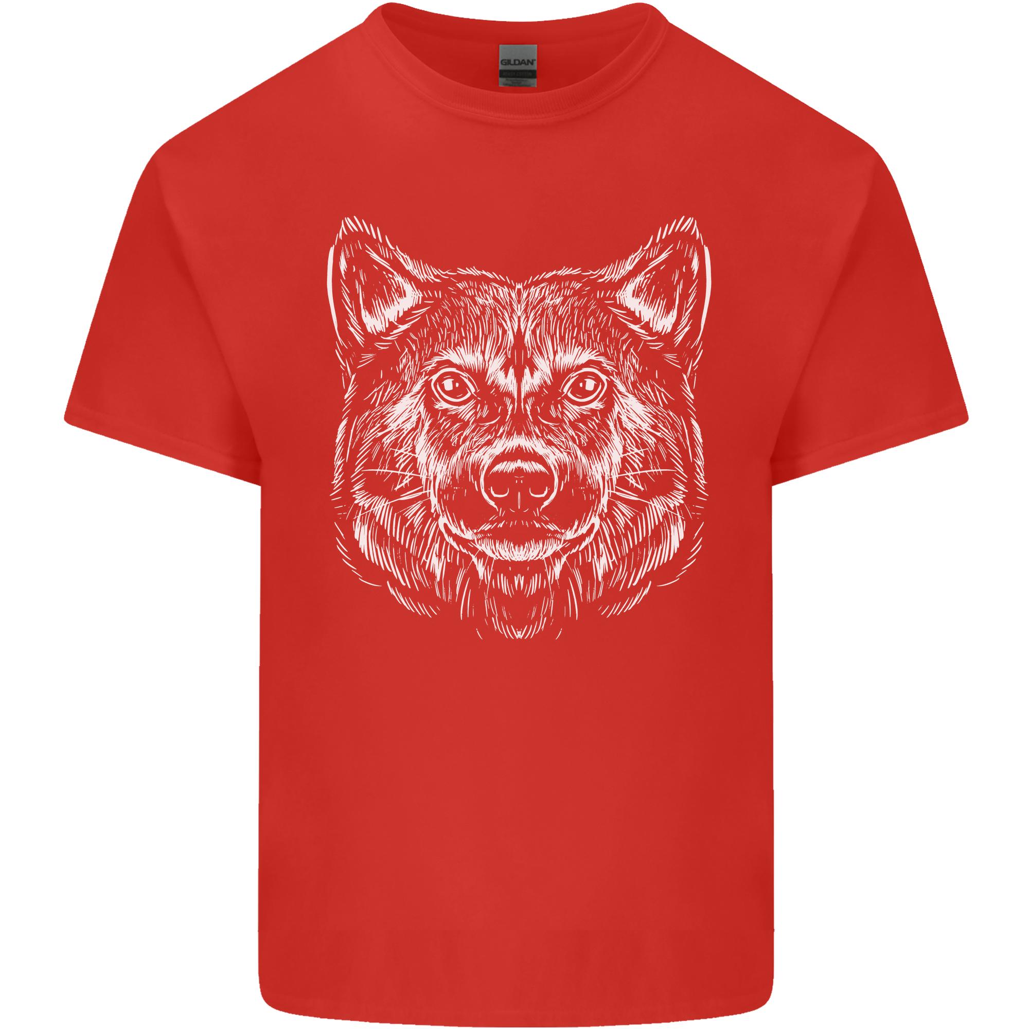 A Shiba Dog Drawing Unisexs Light Cotton TShirt S