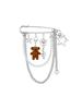 VVV Animal Pearl Chain Safety Pin Keyring