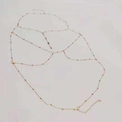 Sexy Bra Chain Multi-layers Shiny Rhinestone Tassel Golden Silver Color Metal Beach Bikini Chest Body Chain Jewelry Necklace Club Accessories