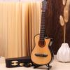Miniature Guitar with Stand & Storage for Case Replica Ornament Bass Guitar Replica Mini Model Dollhouse Decoration Kid