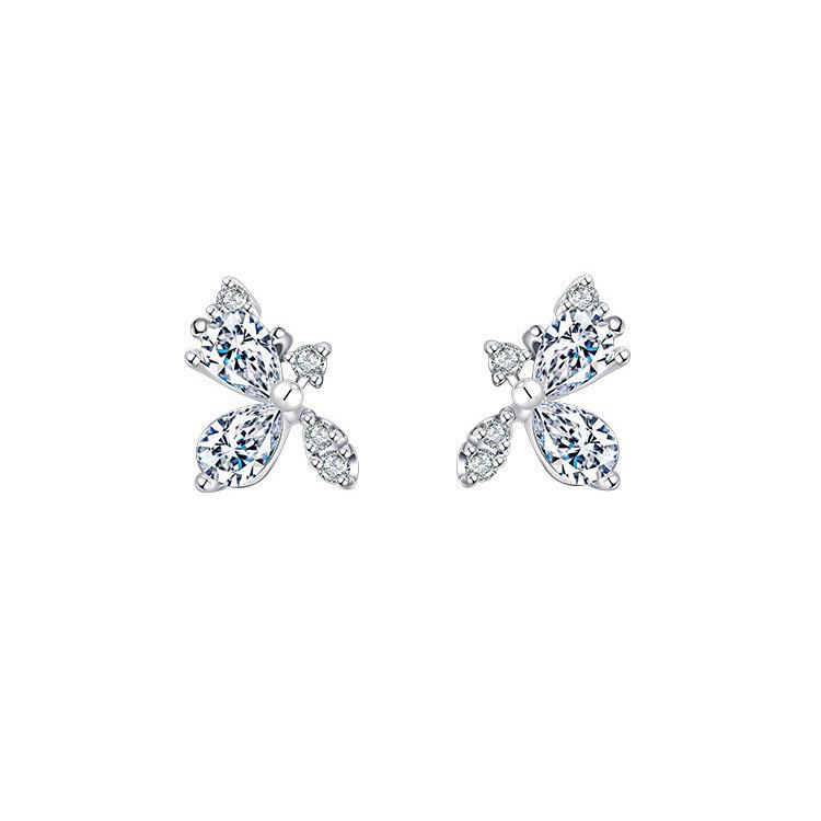 2022 Trendy 925 Sterling Silver Leaf Stud Earrings for Women: Sweet and Fresh Summer Style