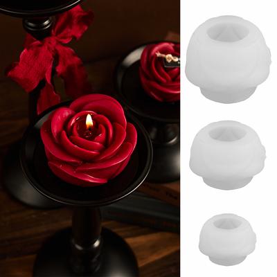 Rozmiar S/M/L Silikonowy Formularz na Świecę z Kwiatami Kształt Róży 3D Świeca Zapachowa Żywica Epoksydowa UV Forma DIY Rękodzieło na Dzień Matki Narzędzia do Robienia Prezentów