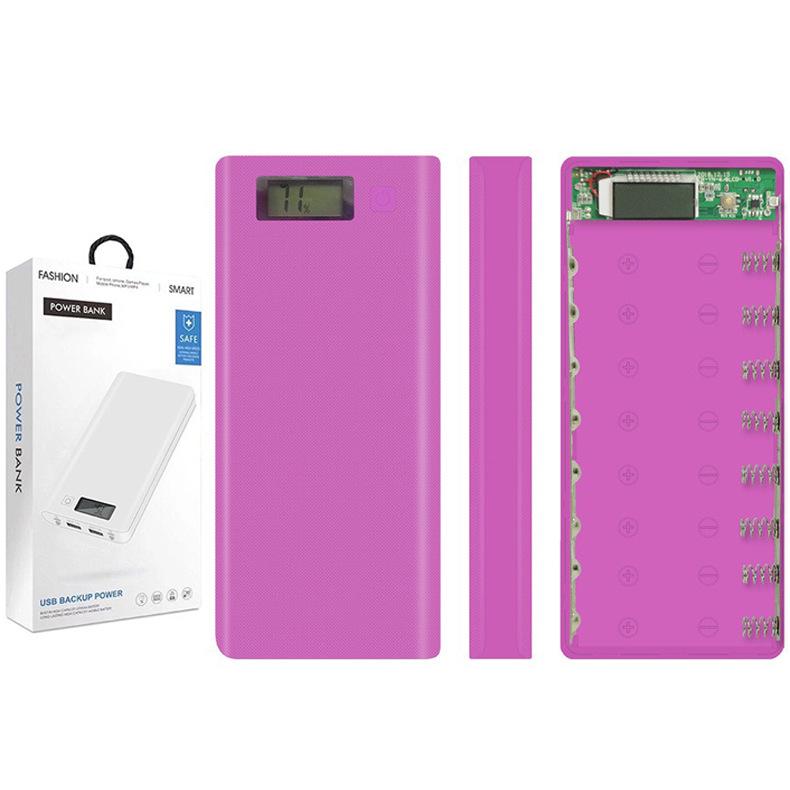 8-Cell Weld-Free Power Bank Kit with Dual Input and LCD Display