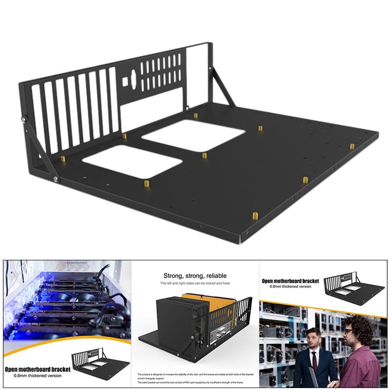 Mining Frame Mining ETH Motherboard Bracket Thickened Bitcoin Mining Rig Case Support ITX/ Mini ATX For 8 GPU
